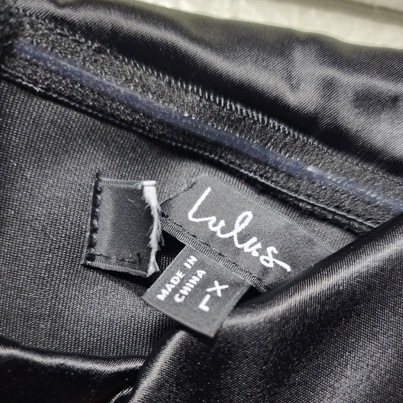 Lulus Captivating Admiration Black Velvet Strapless Mini Dress XL Wedding Party - Picture 8 of 8